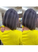 大人モテボブ グレージュカラー