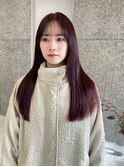 ブリーチなしチェリーレッド