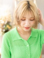 カバーヘア ブリス 大宮西口(COVER HAIR bliss) ナチュラルハイトーン前下がり小顔こなれボブa大宮20代30代40代