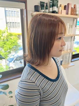 メロウ(mellow) ブリーチなしダブルカラー×ジンジャーグレージュ