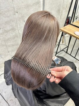 ジゼル 中津大分(GiseL) ブリーチカラー艶カラー中明度ブラウン透明感トリートメント