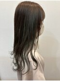 無造作ウェーブ×チャコールグレー20代30代40代大人可愛いロング