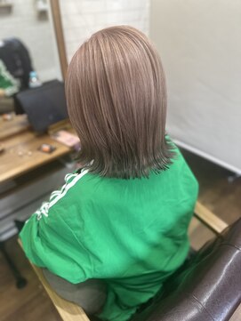 ライフ 四条畷店(Lyfe) ダブルカラーデザインエンドカラー_外ハネボブ_479