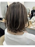 レイヤーボブ×脱白髪染めハイライト#髪質改善