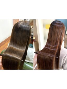 芯から潤う柔らか質感へ。ダメージを最小限に抑える技術と厳選商材で叶える“本気の”髪質改善