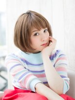 アトラスサロン 札幌大通り(Atras.salon)&nbsp;札幌/髪質改善/斜めバング×パールベージュ♪ワンカールボブ