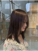 オリーブブラウングレージュ透明感カラーくすみカラーワンカラー