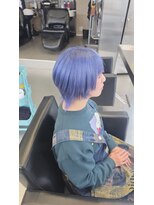 カラット 堺東(CARAT)&nbsp;シアーブルー/似合わせカット/ウルフカット