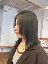 ソルト(Salt) 透明感カラー×ロングボブ/顔周りレイヤー/30代40代