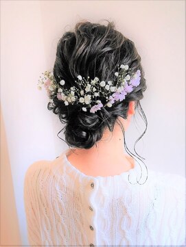 ルロン(Le rond) 生花のウェディングヘアセット