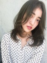 ローランド(Rowland)&nbsp;レイヤーカット☆カーキグレー☆センターパート