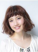 春のふわふわウェーブ/ニュアンスカラー/前髪パーマ