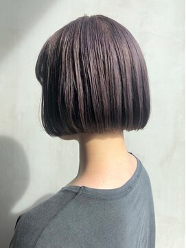 アイティー バイ アルバム 浦和店(IT by ALBUM) ラベンダーグレーボブ_オリーブカラーハイライトカラー_ba252491