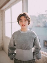 美容室 グローブ 船橋店(globe)&nbsp;センター分けコンパクトボブ【船橋】