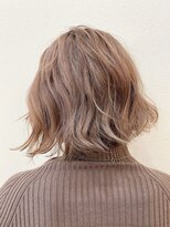 ヘアーミックス ニット(hair mix nitt) ブリーチ1回ラベージュボブ