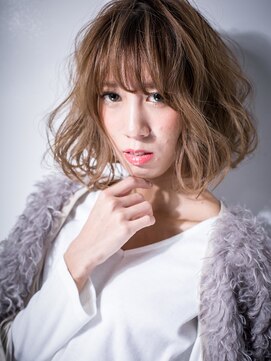 カバーヘア イヴ 戸頭店(COVER HAIR EVE) ヘルシーブロンドフレンチガーリー小顔ボブv戸頭20代30代40代