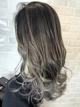 オーブ ヘアー レイン 田無店(AUBE HAIR rain) 【AUBE HAIR】バレイヤージュ×シルバーアッシュ