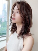 シルクレイ 吉祥寺店(Silk-lei) 大人かわいい小顔セミディマロンベージュ20代30代吉祥寺