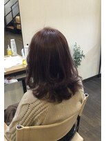 ヘア デザイン ルーシュ(HAIR DESIGN ruche) 透明感カラー　ピンクベージュ