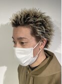 スパイキーショートツイストスパイラルパーマケアブリーチカラー