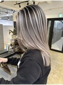mild balayage_milky white_