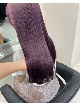 ベレーザシェルト(Beleza scelto) 5258ニュアンスカラーシースルーバングパープルブラックオンブレ