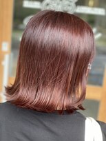 スナリー(Snaly)&nbsp;ピンクオレンジ/ピンク/顔周りレイヤー/韓国ボブ/ピンクカラー