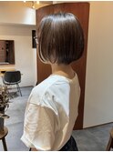ショートボブ×ピンクベージュ【横浜/横浜駅】