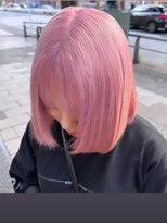 ベレーザ 渋谷(BELEZA)&nbsp;9266ミルクティーピンクハイトーンカラー韓国艶髪レイヤーボブ