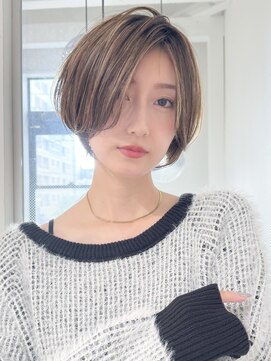 ロンドエニカ 大宮(Lond enika) 黒髪ボブルフネビージュ小顔ワンレンスペインカール