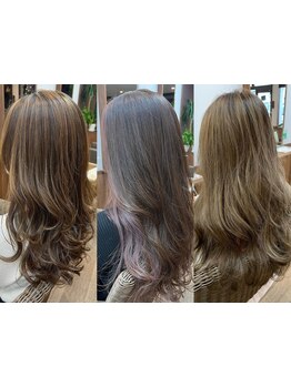 ダメージを最小限に抑えた施術◎貴方に合った透明感溢れるデザインをご提案♪ハイライト/イルミナカラー