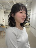 ふわっとレイヤー/暗髪カラー/お顔まわりカット