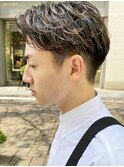 簡単スタイリング！動きのあるパーマ＋デザインカラー【メンズ】