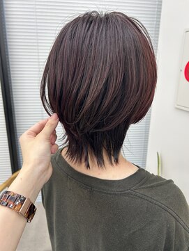 ビューナゴヤ 名駅(VIEW NAGOYA) ウルフカット/レッドカラー/ミディアムウルフ/ブリーチ無し