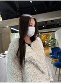シルキーストレートロング、くびれヘア