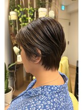 カットサロン ウシジマ(CUT SALON USHIJIMA) 【大人ハンサムショートハイライト前髪あり×30代40代50代】
