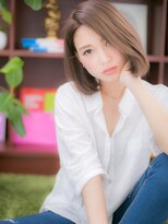 カバーヘア ブリス 大宮西口(COVER HAIR bliss)&nbsp;大人かっこいいロブヘア前下がりボブA2大宮30代40代50代