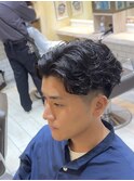 ラルフカール フェード 海外風 センターパート かきあげ