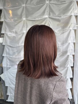 ☆大人似合わせラベンダーピンクブラウンくびれボブミディ