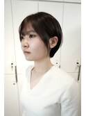 オリーブグレー/レイヤーカット/黒髪/マロンベージュ/原宿