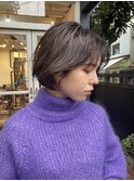 ボブ/ナチュラル/外国人風/くせ毛/カラー