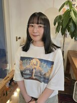 ヒツジ(hitsuji)&nbsp;朝がラクな切りっぱなしミディアム×姫カット