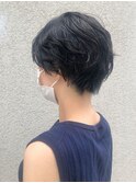 こなれショートウェーブ/ヘルシースタイル/アッシュブラック
