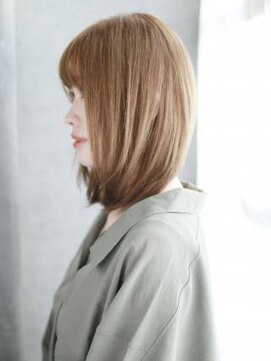 ナル 白山神社参道通り店(nalu) 透け感バングのワンカールボブ