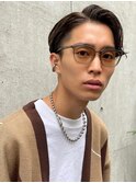 リバースアップバングかき上げショート耳かけマンバン