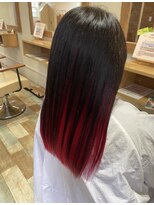 ニコ ヘアリラクゼーション(Nico hair relaxation)&nbsp;うる艶髪ピンク系×ブラウンカラーロング セクションカラー