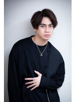 ヘアーアートシフォン 川口東口店(hair art chiffon)&nbsp;かき上げ七三ツーブロック波巻きスパイラルパーマ