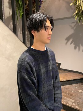 オムズ(OM's) 無造作センターパートパーマ名古屋センター分け