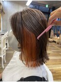インナーカラー オレンジ 用賀