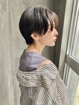＃前髪長め＃大人のハンサムショート＃襟足スッキリ